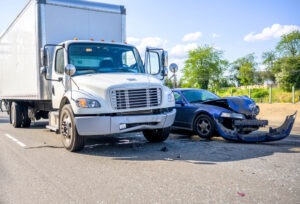 big rig in car crash