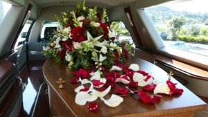 casket in hearse