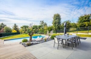 backyard with pool