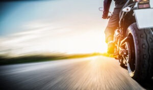 man on motorcycle at night