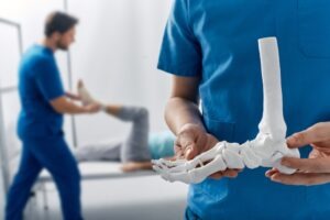 patient receiving physical therapy