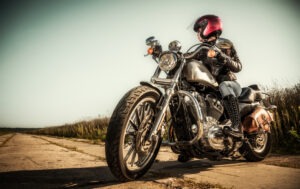 person on motorcycle during the day