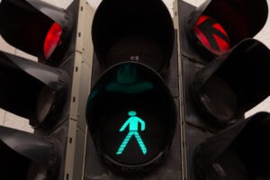 green pedestrian light