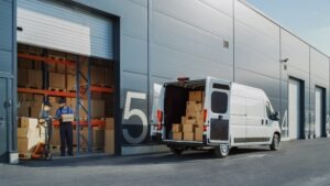 A FedEx truck loading boxes. How much do you get if a FedEx truck hits you?