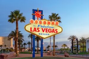 The Las Vegas sign on a road. How do I get traffic cam footage in Las Vegas?